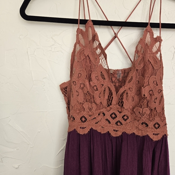 Free People Pink Purple Adella Slip Dress - Picture 4 of 11